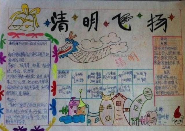 清明節小學生一年級手抄報好看又簡單小學生清明節手抄報圖片精選