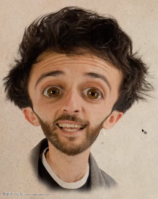 将一张普通人物照片,p出夸张搞笑的效果,也就是我们经常说的大头娃娃