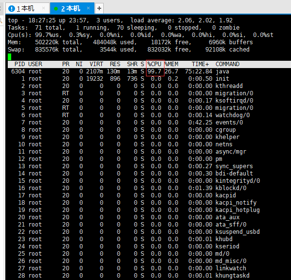 Linux中使用Shell脚本查看Java线程的CPU使用情况