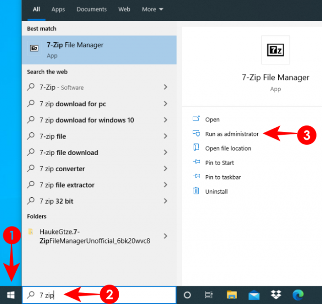 如何将 7zip 设置为默认 Windows 10 | 7zip